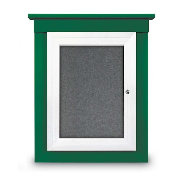 60"x48" 2-Door Enclosed Letterboard, Burgundy Vinyl/Cherry